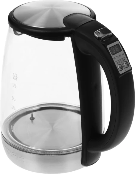 Чайник электрический Kitfort КТ-628 1.7л. 2200Вт серебристый корпус: стекло/металл/пластик
