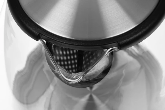 Чайник электрический Kitfort КТ-628 1.7л. 2200Вт серебристый корпус: стекло/металл/пластик