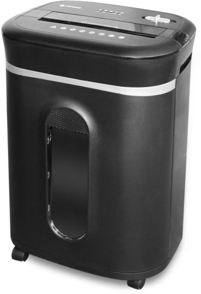 Шредер Heleos УМ28-4 черный/серебристый (секр.P-4) фрагменты 17лист. 28лтр. скрепки скобы пл.карты CD Шредер Heleos УМ28-4 черный/серебристый (секр.P-4) фрагменты 17лист. 28лтр. скрепки скобы пл.карты CD