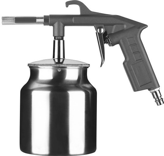 Пистолет пескоструйный Zitrek 8036J 200л/мин соп.:6мм бак:0.75л серый/серебристый