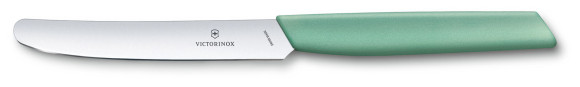 Нож кухонный Victorinox Swiss Modern (6.9006.1141) стальной столовый лезв.110мм прямая заточка мятный Нож кухонный Victorinox Swiss Modern (6.9006.1141) стальной столовый лезв.110мм прямая заточка мятный
