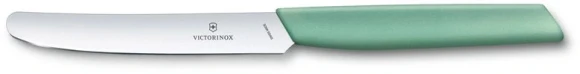 Нож кухонный Victorinox Swiss Modern (6.9006.1141) стальной столовый лезв.110мм прямая заточка мятный Нож кухонный Victorinox Swiss Modern (6.9006.1141) стальной столовый лезв.110мм прямая заточка мятный