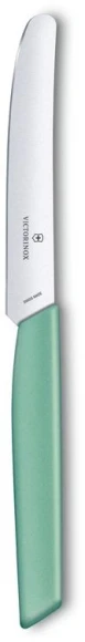Нож кухонный Victorinox Swiss Modern (6.9006.1141) стальной столовый лезв.110мм прямая заточка мятный Нож кухонный Victorinox Swiss Modern (6.9006.1141) стальной столовый лезв.110мм прямая заточка мятный