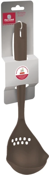 Половник для первых блюд Rondell Kortado RD-1038 коричневый упак.:картонная подложка Половник для первых блюд Rondell Kortado RD-1038 коричневый упак.:картонная подложка