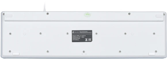 Клавиатура Оклик 550ML белый USB slim Multimedia LED Клавиатура Оклик 550ML белый USB slim Multimedia LED