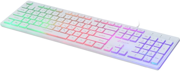 Клавиатура Оклик 550ML белый USB slim Multimedia LED Клавиатура Оклик 550ML белый USB slim Multimedia LED