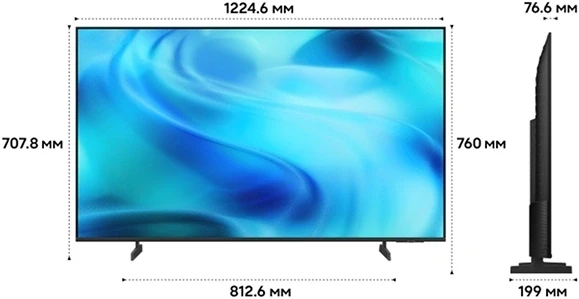 Телевизор LED Samsung 55" UE55U8000HUXPY черный/серый 4K Ultra HD 60Hz DVB-T2 DVB-C DVB-S2 USB WiFi Smart TV