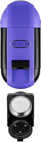 Кофемашина Kitfort КТ-7105-1 1450Вт черный/фиолетовый