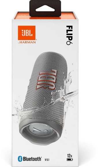 Колонка порт. JBL Flip 6 серый 30W 1.0 BT 10м 4800mAh (JBLFLIP6GREY) Колонка порт. JBL Flip 6 серый 30W 1.0 BT 10м 4800mAh (JBLFLIP6GREY)