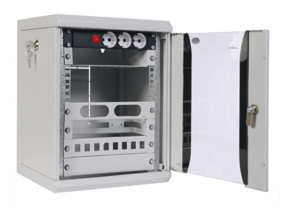 Шкаф коммутационный ЦМО (ШРН-12.255-10) настенный 12U 320x305мм пер.дв.стекл 100кг серый 255мм 10.62кг 180град. 600мм металл Шкаф коммутационный ЦМО (ШРН-12.255-10) настенный 12U 320x305мм пер.дв.стекл 100кг серый 255мм 10.62кг 180град. 600мм металл