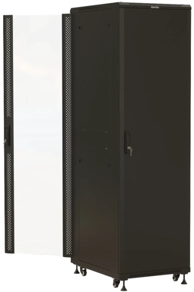 Шкаф серверный Hyperline (TTBR-4261-AS-RAL9004) напольный 42U 600x1000мм пер.дв.стекл задн.дв.спл.стал.лист 2 бок.пан. 800кг черный 910мм 128.2кг 2055мм IP20 сталь Шкаф серверный Hyperline (TTBR-4261-AS-RAL9004) напольный 42U 600x1000мм пер.дв.стекл задн.дв.спл.стал.лист 2 бок.пан. 800кг черный 910мм 128.2кг 2055мм IP20 сталь