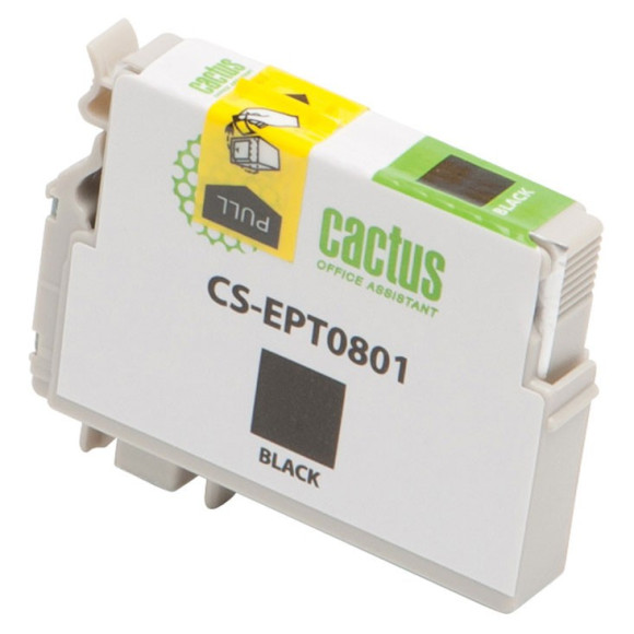 Картридж струйный Cactus CS-EPT0801 T0801 черный (11.4мл) для Epson Stylus PhotoP50/PX650/PX660/PX700/PX700W/PX710/PX710W/PX720/PX720WD/PX800/PX800FW/PX810/PX810FW/PX820/PX820FWD/R265/R285/R360/RX560/RX585/RX685