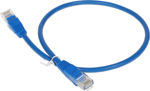 Патч-корд Buro UTP 4 пары cat.5E CCA molded 0.5м голубой RJ-45 (m)-RJ-45 (m) (UTP-5E-0,5M-BL)