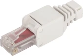 Коннектор Lanmaster LAN-TMP-U6-WH полев.RJ45 кат.6 UTP бел.