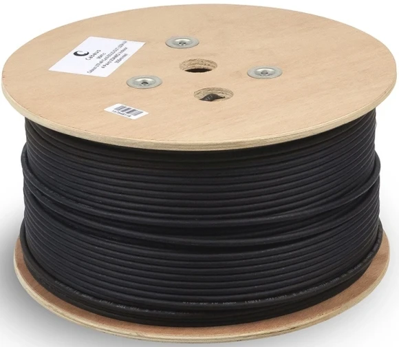 Кабель информационный Cabeus FTP-4P-Cat.5e-SOLID-OUT-PE-UV кат.5E F/UTP 4 пары PE внешний 305м черный Кабель информационный Cabeus FTP-4P-Cat.5e-SOLID-OUT-PE-UV кат.5E F/UTP 4 пары PE внешний 305м черный