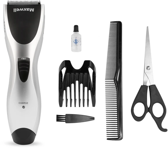 Машинка для стрижки Maxwell MW-2103 серебристый (насадок в компл:1шт)