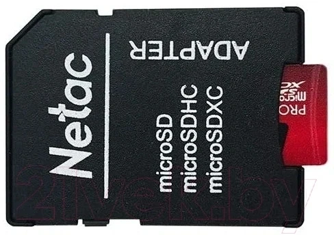 Флеш карта microSDXC 128GB Netac NT02P500PRO-128G-R P500 Extreme Pro + adapter