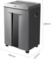 Шредер Deli ET096 серый с автоподачей (секр.P-5) фрагменты 16лист. 30лтр. скрепки скобы пл.карты CD Шредер Deli ET096 серый с автоподачей (секр.P-5) фрагменты 16лист. 30лтр. скрепки скобы пл.карты CD