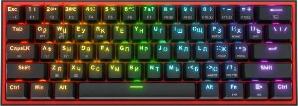 Клавиатура Redragon Fizz Pro механическая белый USB беспроводная BT/Radio for gamer для ноутбука LED (72598) кабель 1.8м