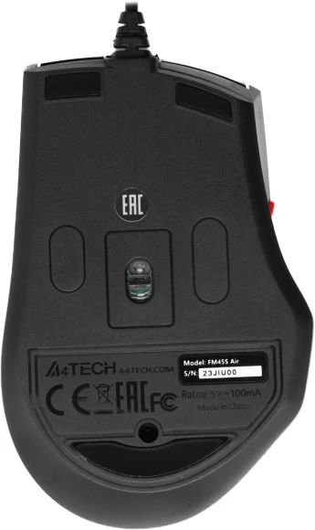 Мышь A4Tech Fstyler FM45S Air красный/черный оптическая 2400dpi silent USB 7but (FM45S AIR USB (SPORTS RED))
