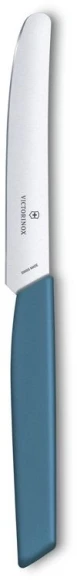 Нож кухонный Victorinox Swiss Modern (6.9006.112) стальной столовый лезв.110мм прямая заточка синий