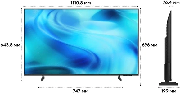 Телевизор LED Samsung 50" UE50U8000HUXPY черный/серый 4K Ultra HD 60Hz DVB-T2 DVB-C DVB-S2 USB WiFi Smart TV
