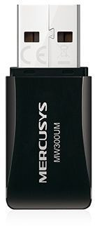 Сетевой адаптер Wi-Fi Mercusys MW300UM N300 USB 2.0 Сетевой адаптер Wi-Fi Mercusys MW300UM N300 USB 2.0