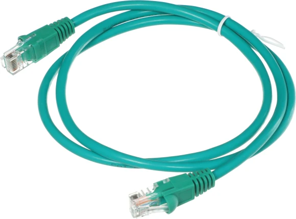 Патч-корд Buro UTP-5E-1M-GR UTP 4 пары cat.5E CCA molded 1м зеленый RJ-45 (m)-RJ-45 (m)