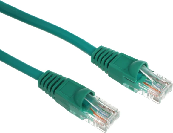 Патч-корд Buro UTP-5E-1M-GR UTP 4 пары cat.5E CCA molded 1м зеленый RJ-45 (m)-RJ-45 (m)