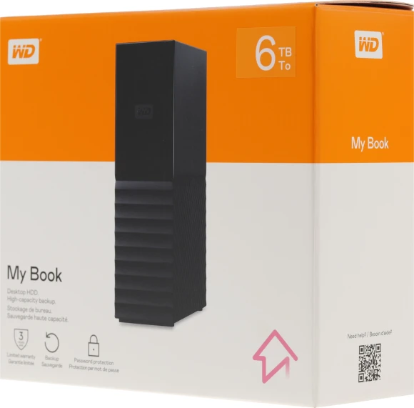 Жесткий диск WD USB3.0 6TB WDBBGB0060HBK-EESN My Book 3.5" черный Жесткий диск WD USB3.0 6TB WDBBGB0060HBK-EESN My Book 3.5" черный