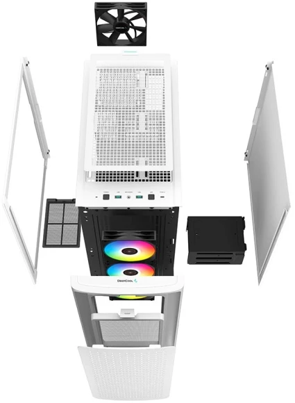 Корпус Deepcool CK560 WH белый без БП ATX 3x120mm 4x140mm 2xUSB3.0 audio bott PSU Корпус Deepcool CK560 WH белый без БП ATX 3x120mm 4x140mm 2xUSB3.0 audio bott PSU
