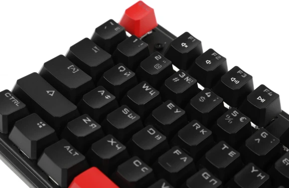 Клавиатура A4Tech S515R механическая черный USB for gamer LED (подставка для запястий) (S515R FIRE BLACK) кабель 1.8м