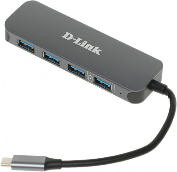 Разветвитель USB-C D-Link DUB-2340 4порт. черный (DUB-2340/A1A)