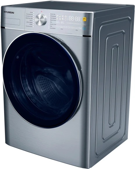 Стиральная машина Hyundai WMD9413 класс: B загр.фронтальная макс.:10кг (с сушкой) темно-серебристый инвертор