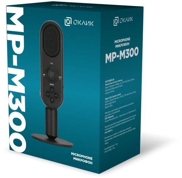 Микрофон проводной Оклик MP-M300 1.5м черный Микрофон проводной Оклик MP-M300 1.5м черный