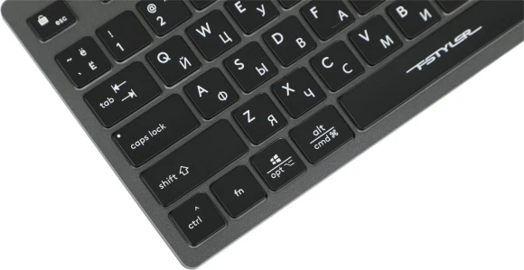 Клавиатура A4Tech Fstyler FX60 серый USB slim LED (FX60 GREY / WHITE)