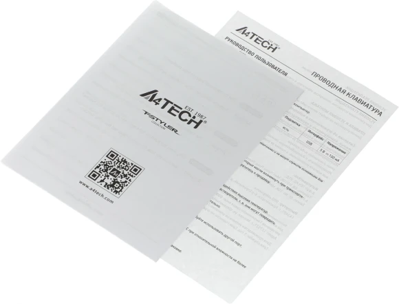 Клавиатура A4Tech Fstyler FX60 серый USB slim LED (FX60 GREY / WHITE)