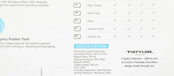 Клавиатура A4Tech Fstyler FX60 серый USB slim LED (FX60 GREY / WHITE)