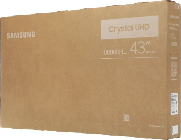 Телевизор LED Samsung 43" UE43U8000HUXPY черный/серый 4K Ultra HD 60Hz DVB-T2 DVB-C DVB-S2 USB WiFi Smart TV