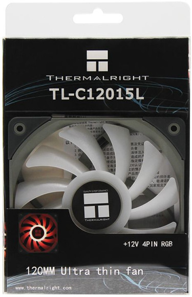 Вентилятор для корпуса Thermalright TL-C12015L-RGB RGB 120х120x15 черный 4-pin 24.1дБ Ret