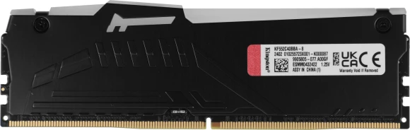 Память DDR5 8GB 5200MHz Kingston KF552C40BBA-8 Fury Beast RGB RTL Gaming PC5-41600 CL40 DIMM 288-pin 1.25В single rank с радиатором Ret Память DDR5 8GB 5200MHz Kingston KF552C40BBA-8 Fury Beast RGB RTL Gaming PC5-41600 CL40 DIMM 288-pin 1.25В single rank с радиатором Ret