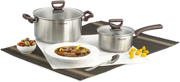 Кастрюля Rondell Fest RDS-1322 2.8л. d=20см (с крышкой) стальной