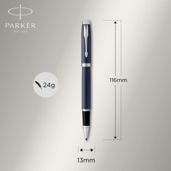 Ручка роллер Parker IM Core T321 (1931661) Matte Blue CT F черн. черн. подар.кор.