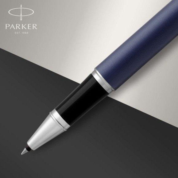 Ручка роллер Parker IM Core T321 (1931661) Matte Blue CT F черн. черн. подар.кор.
