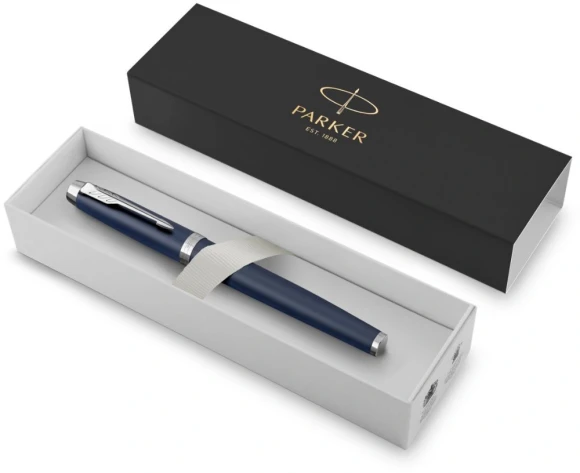 Ручка роллер Parker IM Core T321 (1931661) Matte Blue CT F черн. черн. подар.кор.