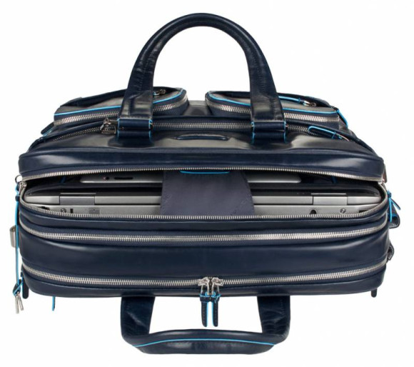 Деловая сумка Piquadro Blue Square CA2765B2/N с отделением для ноутбука 15" черная натур.кожа