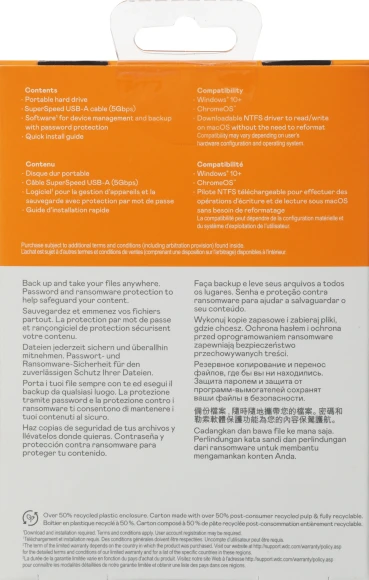 Жесткий диск WD USB3.2 Gen1 4TB WDBPKJ0040BRD-WESN My Passport 2.5" красный