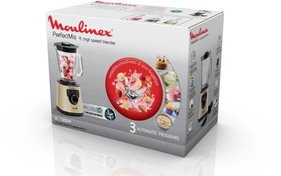 Блендер стационарный Moulinex Perfect Mix+ LM871A10 1200Вт песочный/черный
