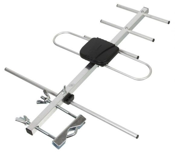 Антенна телевизионная Hyundai H-TAE100 8дБ пассивная серебристый