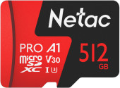 Флеш карта microSDXC 512GB Netac NT02P500PRO-512G-R P500 Extreme Pro + adapter Флеш карта microSDXC 512GB Netac NT02P500PRO-512G-R P500 Extreme Pro + adapter